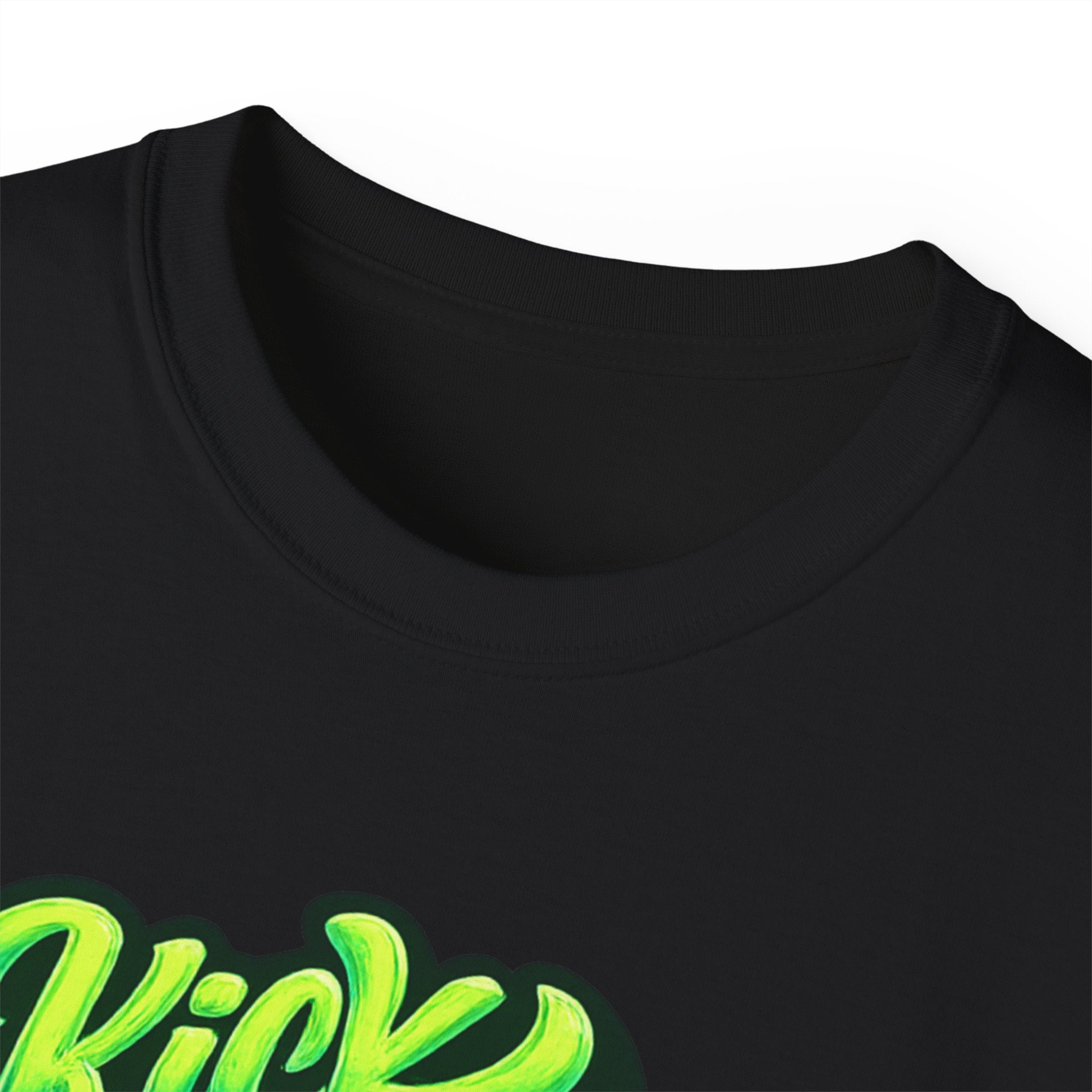 Kick Monday In The Teeth & Roll With It Tee | Green Graffiti Script