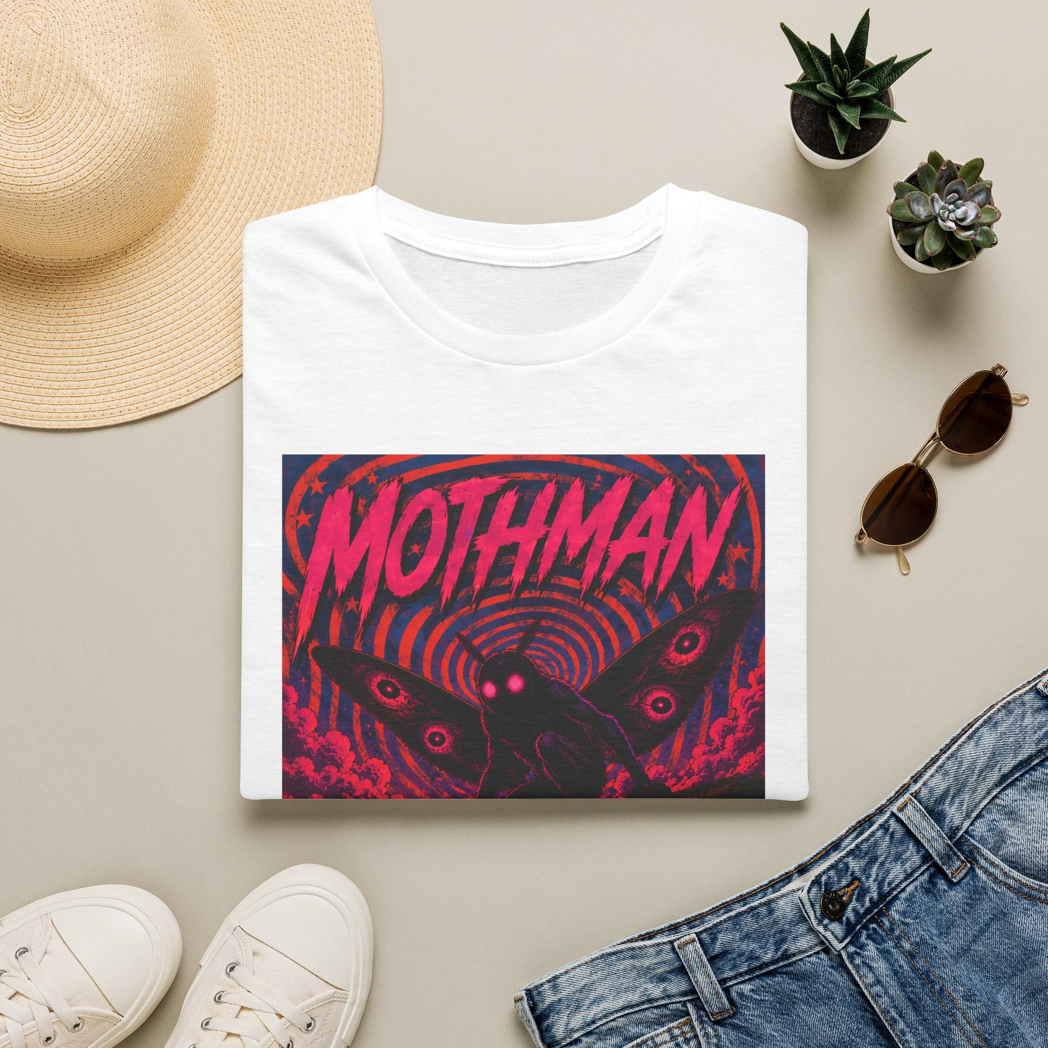 Mothman Poster Art T-Shirt | Cryptid Graphic Tee
