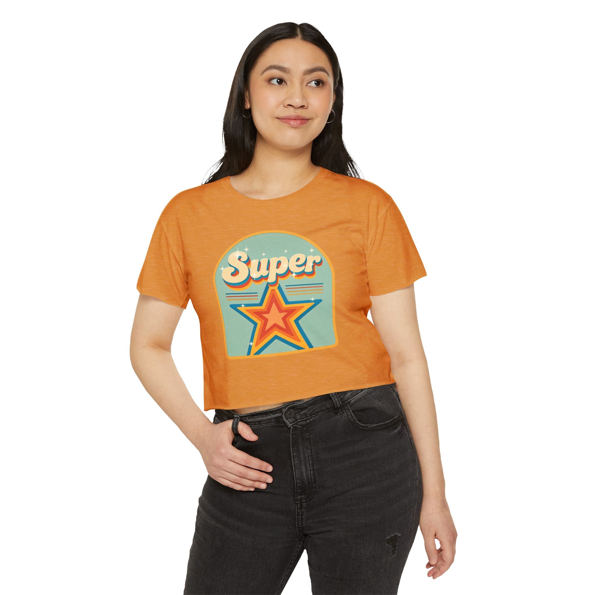 Super Star Retro Crop Top — Women's Festival Tee