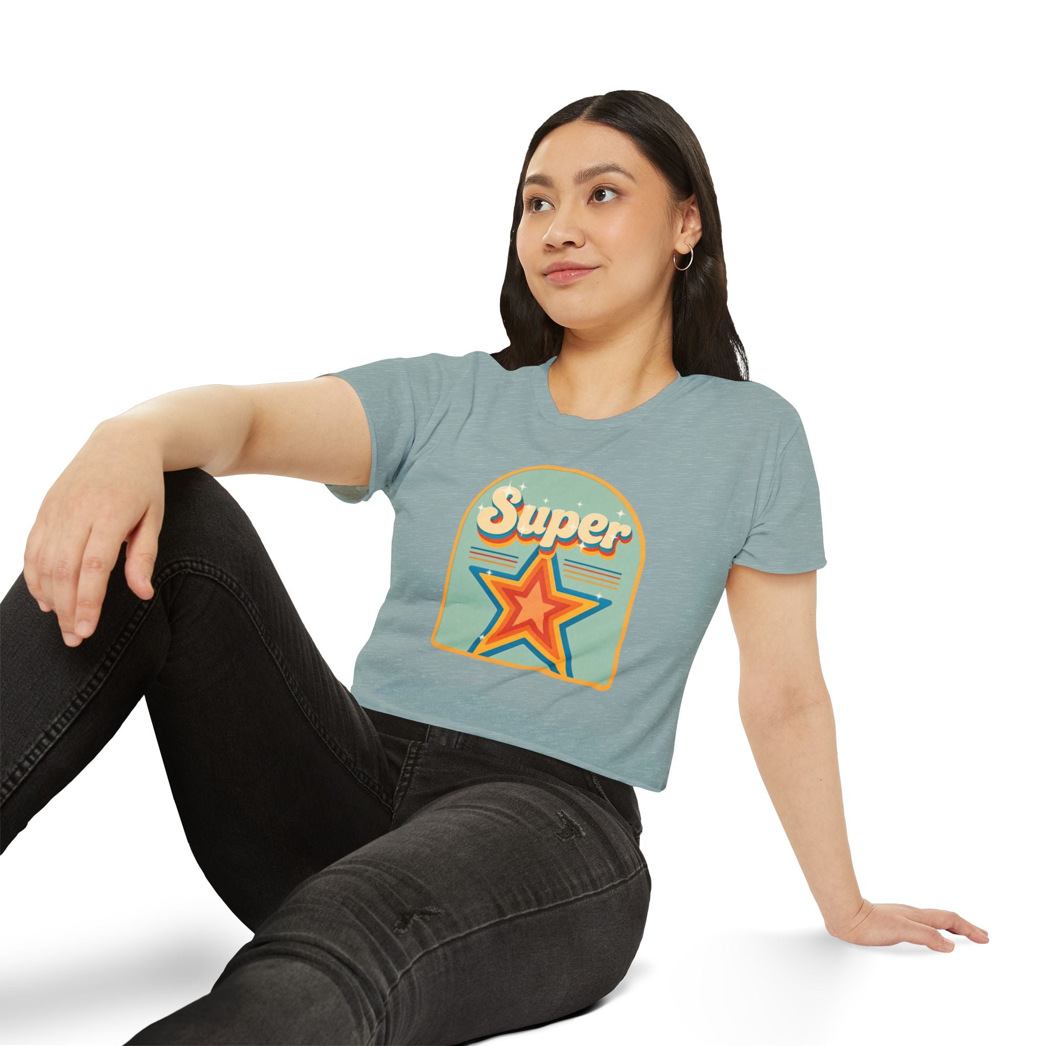 Super Star Retro Crop Top — Women's Festival Tee