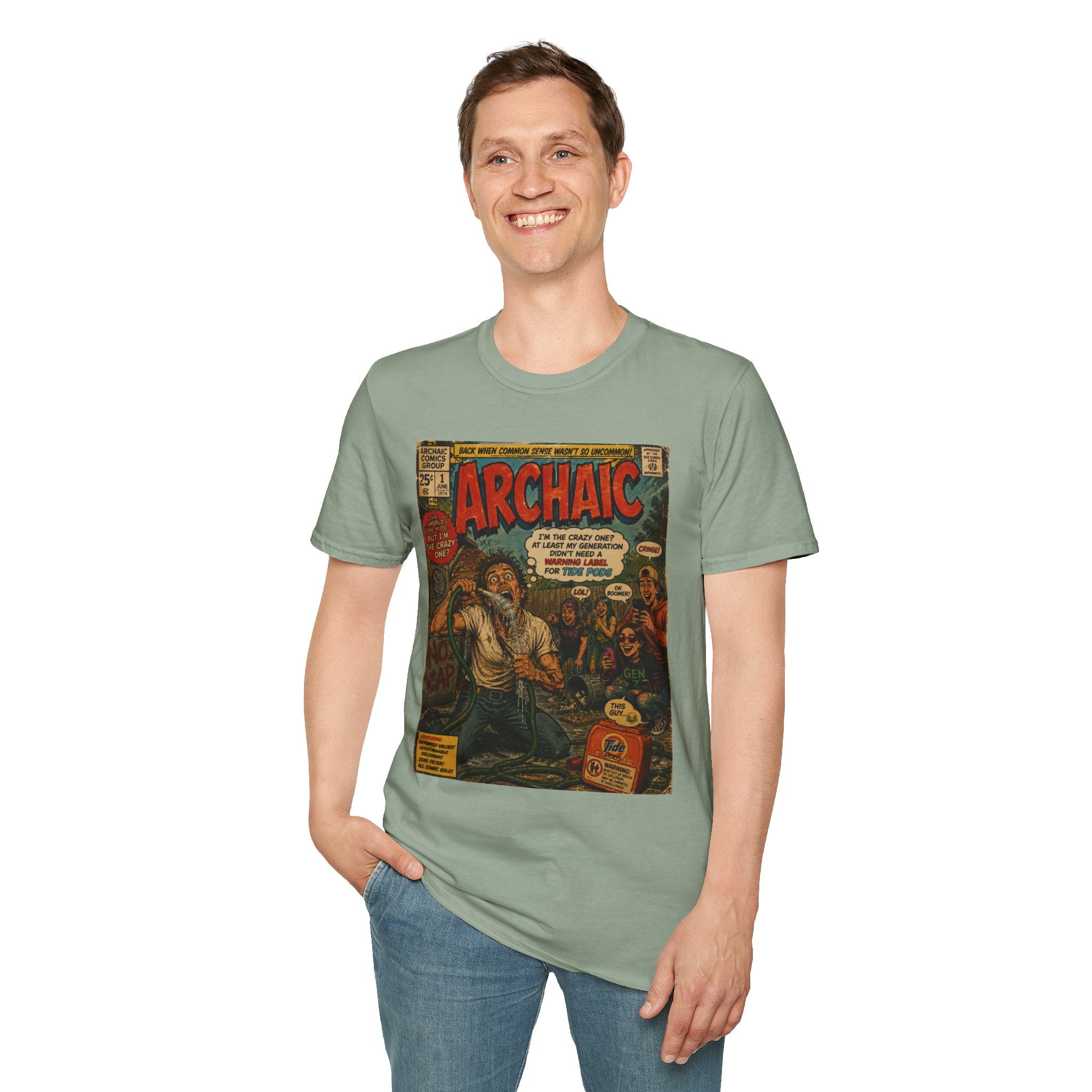 Archaic Vintage Comic T-Shirt — Retro 'Archaic' Cover Graphic