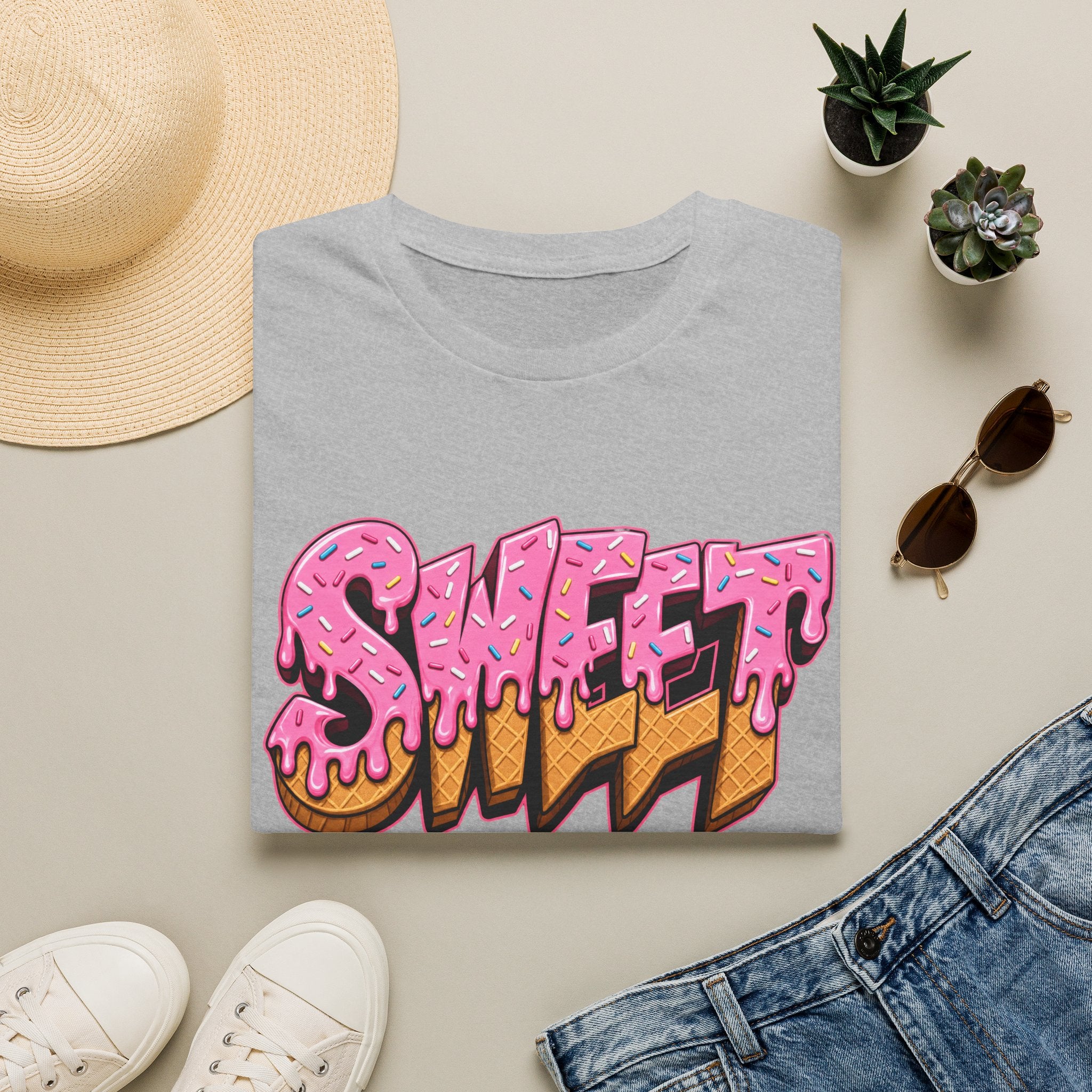 Sweet Drip Graphic T-Shirt — Pink Melting Ice-Cream Inspired Streetwear Tee
