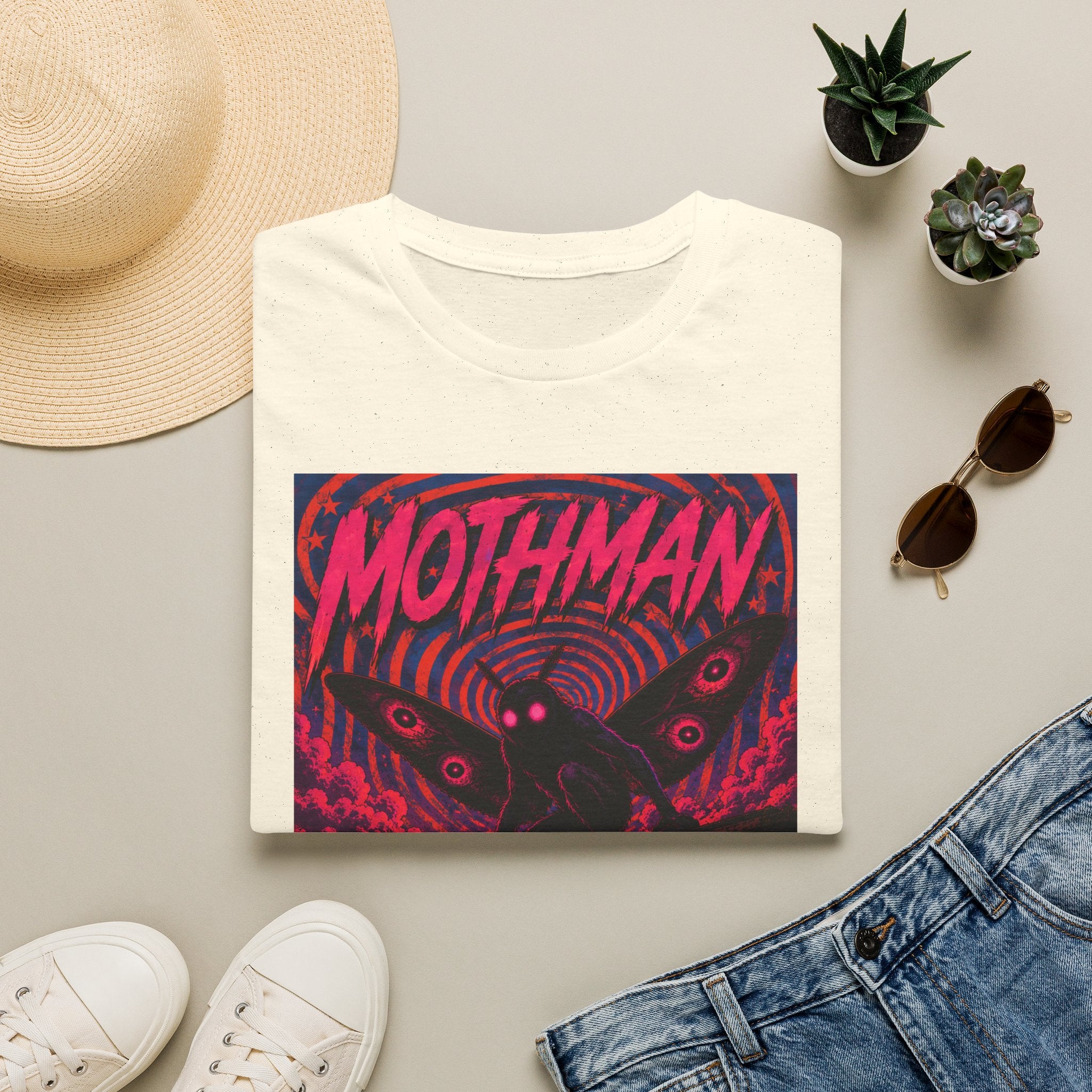 Mothman Poster Art T-Shirt | Cryptid Graphic Tee
