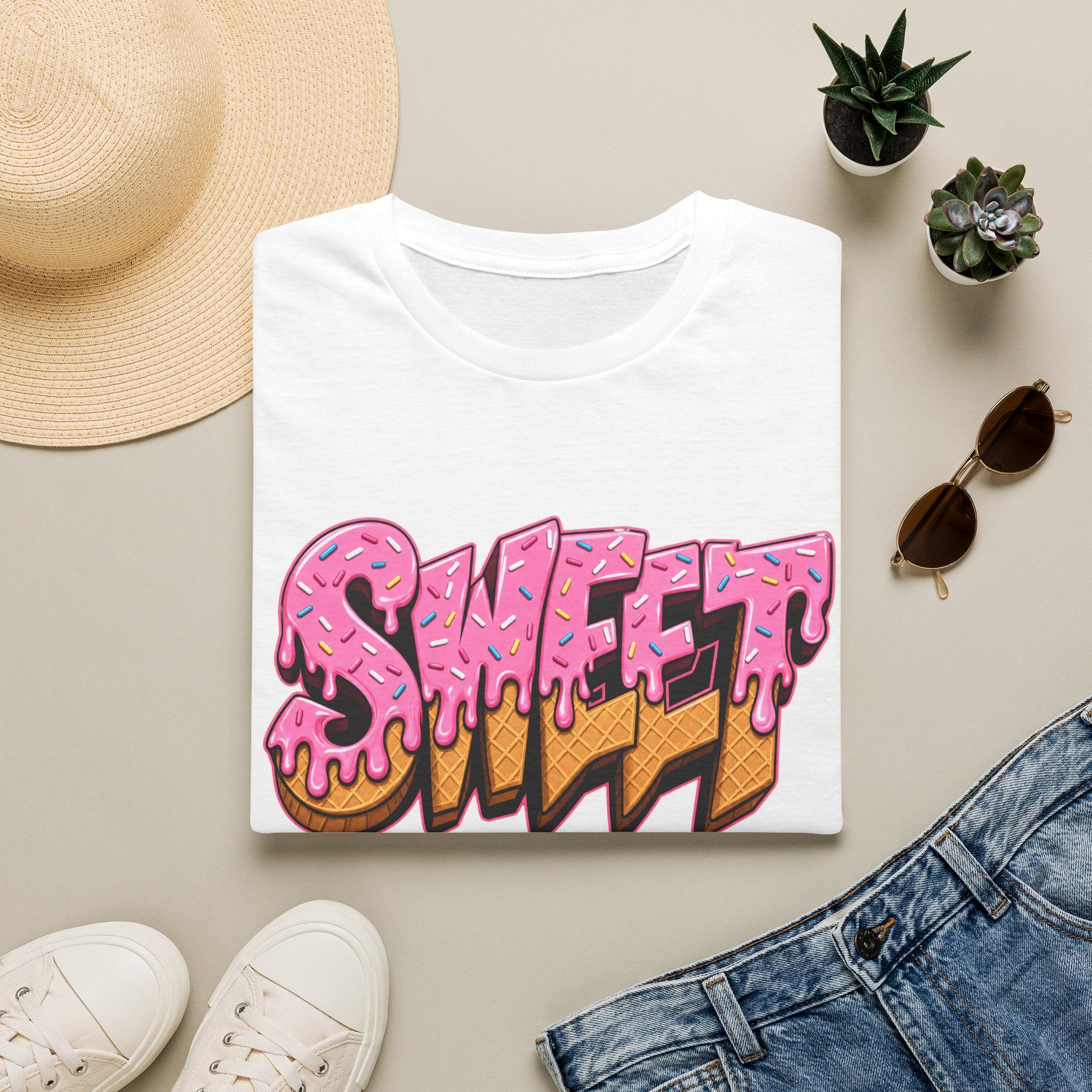 Sweet Drip Graphic T-Shirt — Pink Melting Ice-Cream Inspired Streetwear Tee