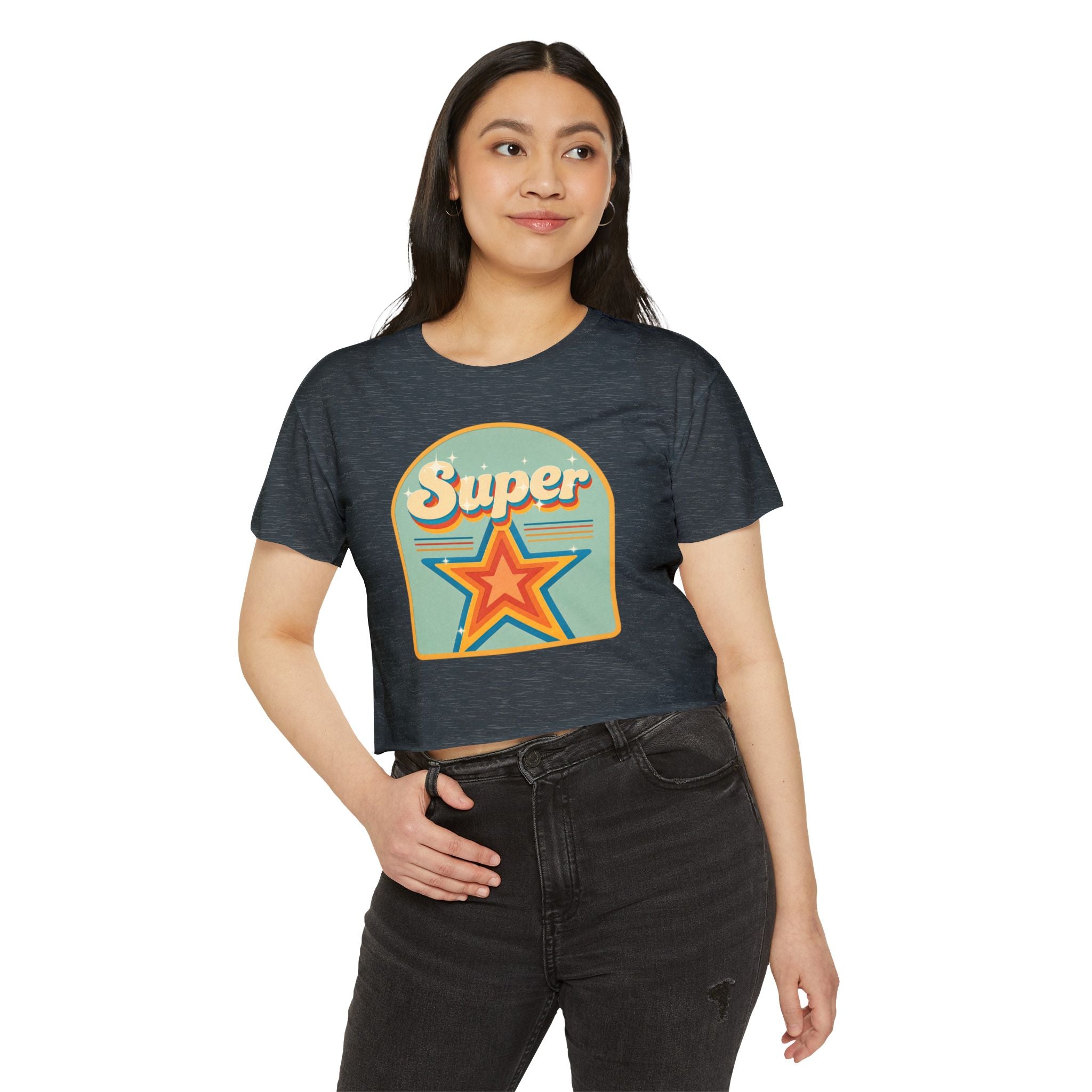 Super Star Retro Crop Top — Women's Festival Tee