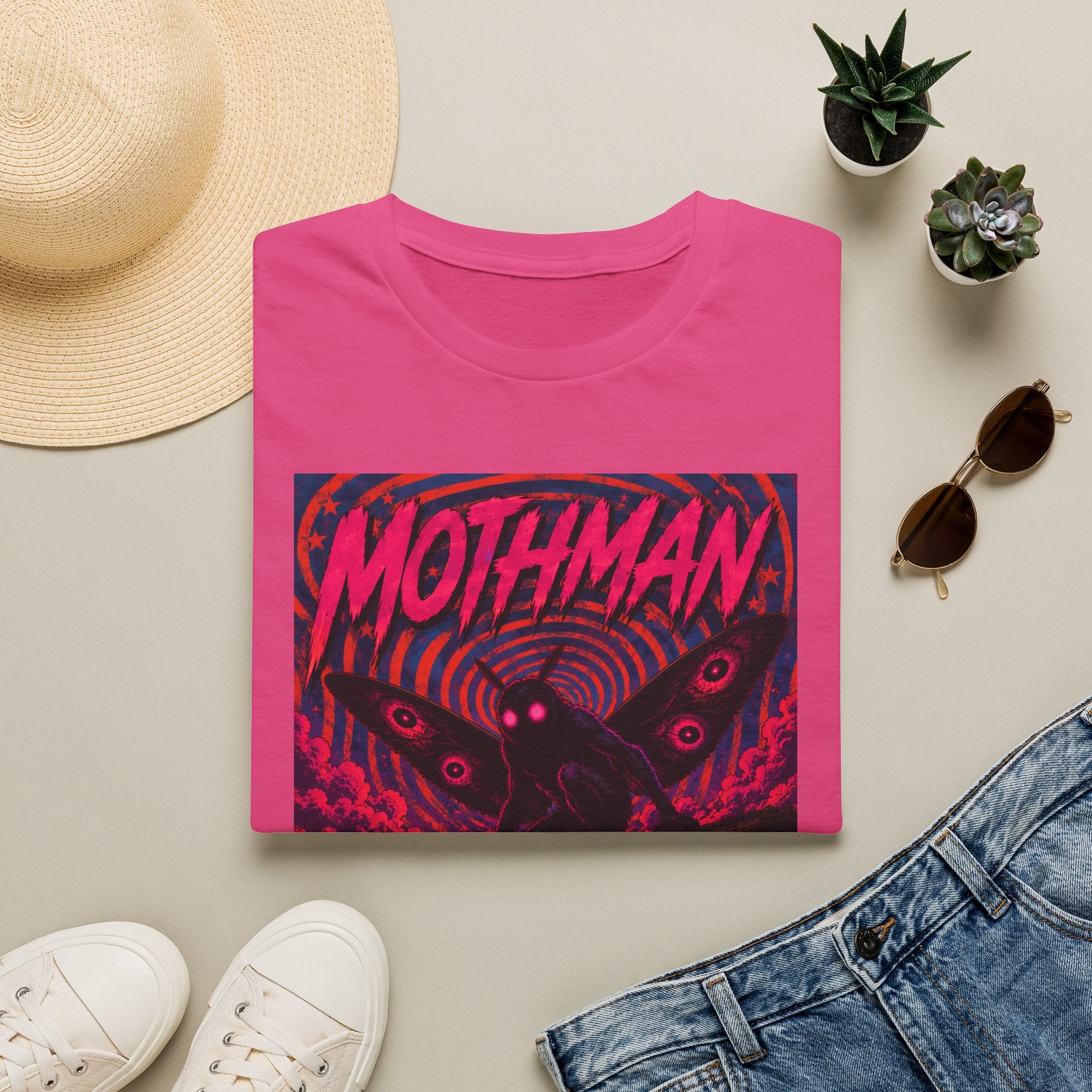 Mothman Poster Art T-Shirt | Cryptid Graphic Tee