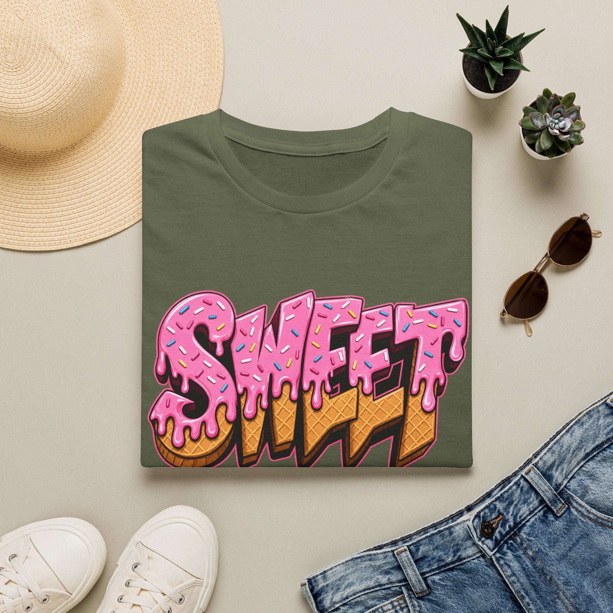 Sweet Drip Graphic T-Shirt — Pink Melting Ice-Cream Inspired Streetwear Tee