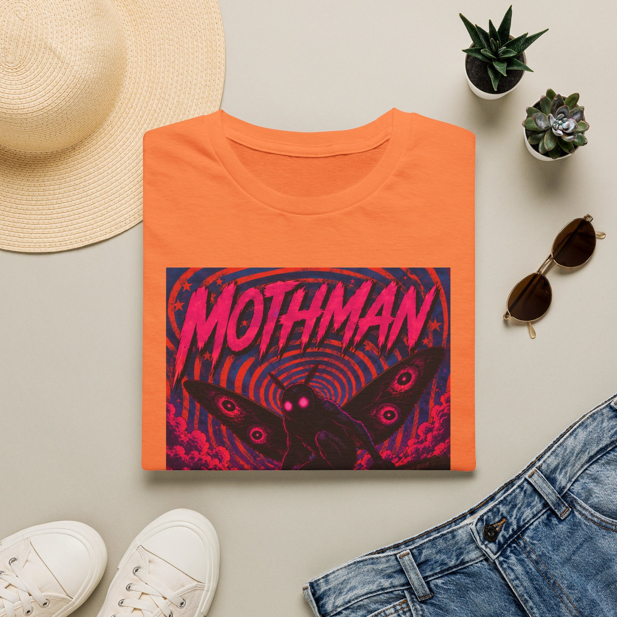 Mothman Poster Art T-Shirt | Cryptid Graphic Tee