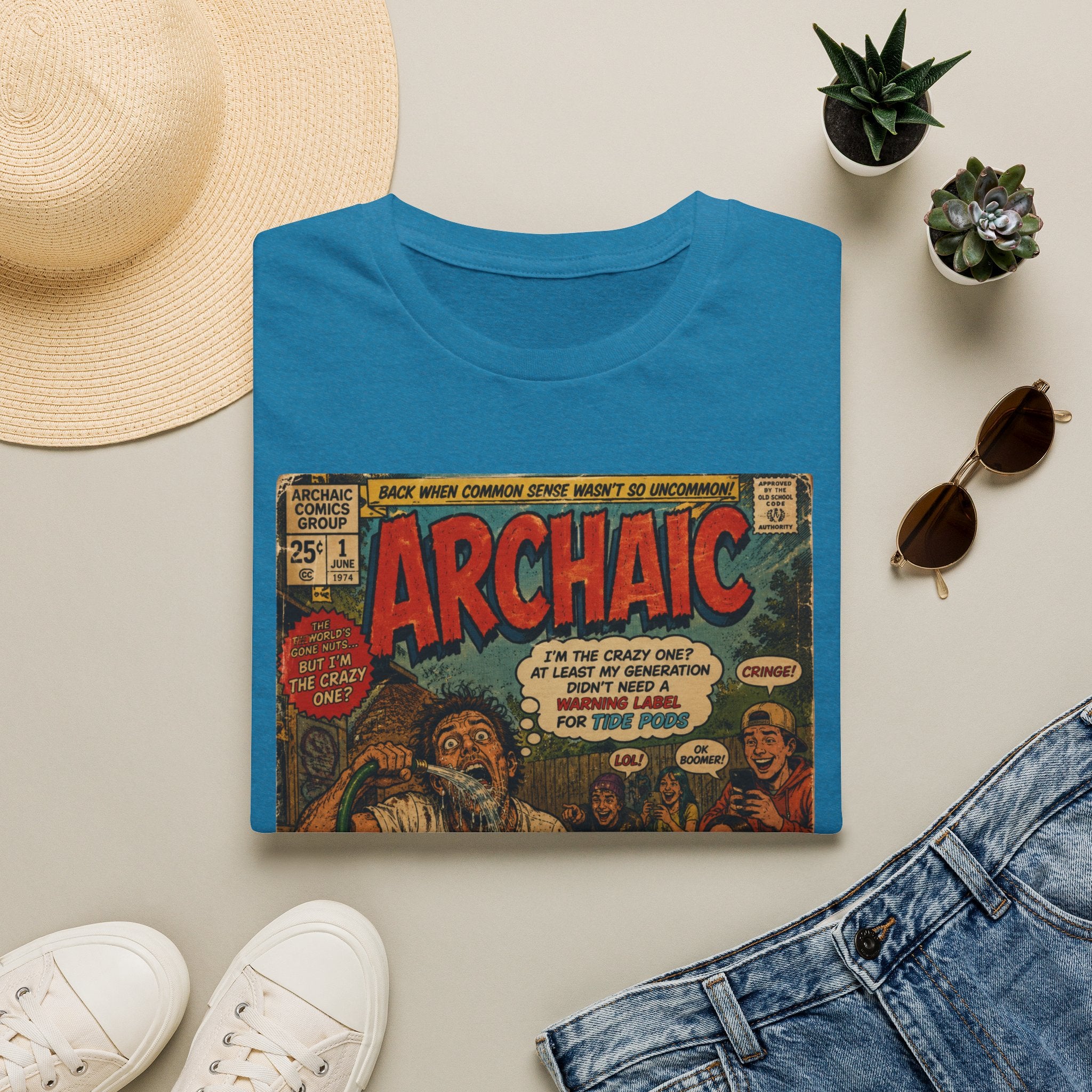 Archaic Vintage Comic T-Shirt — Retro 'Archaic' Cover Graphic