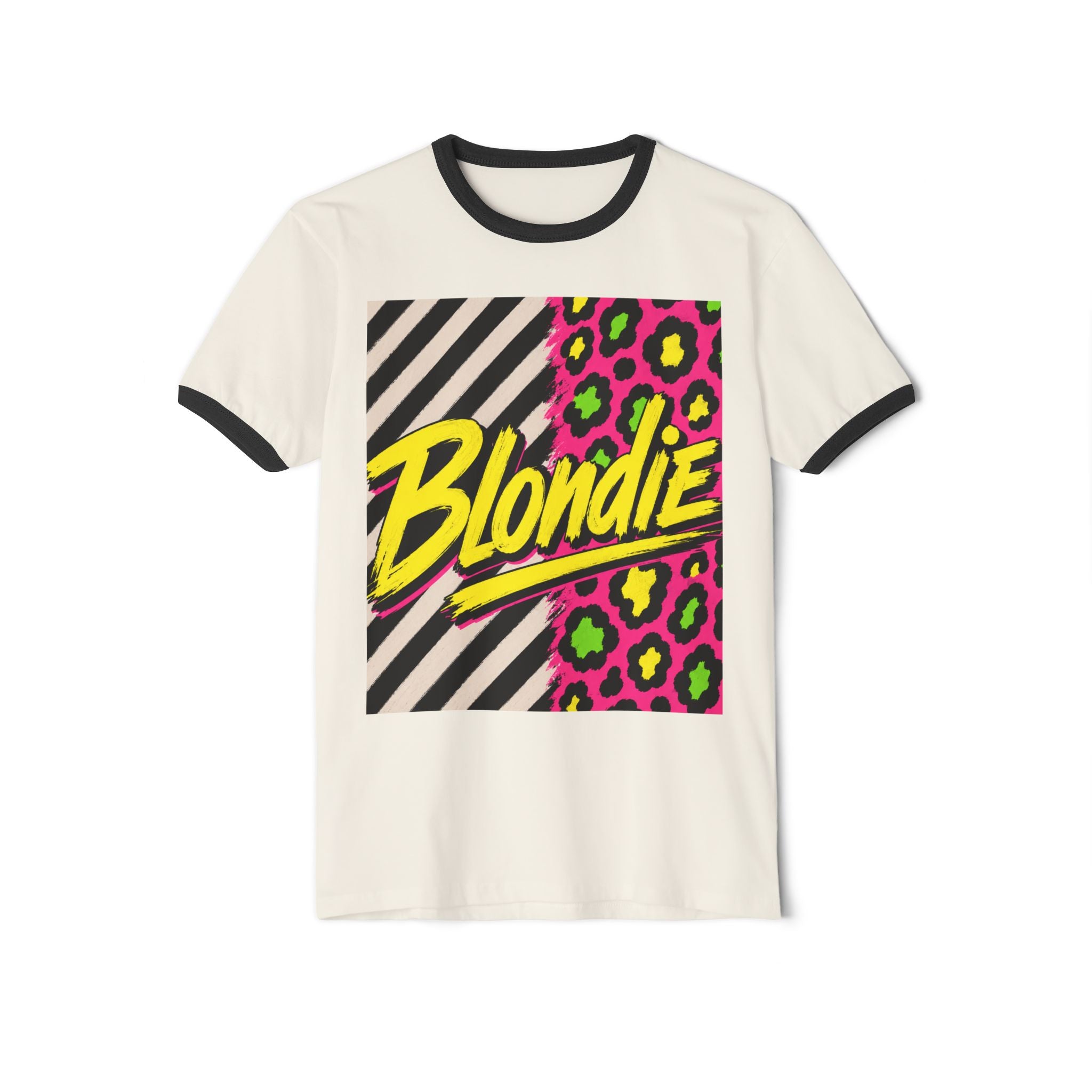 Blondie Retro Neon Ringer T-Shirt | 80s Pop-Punk Graphic Tee