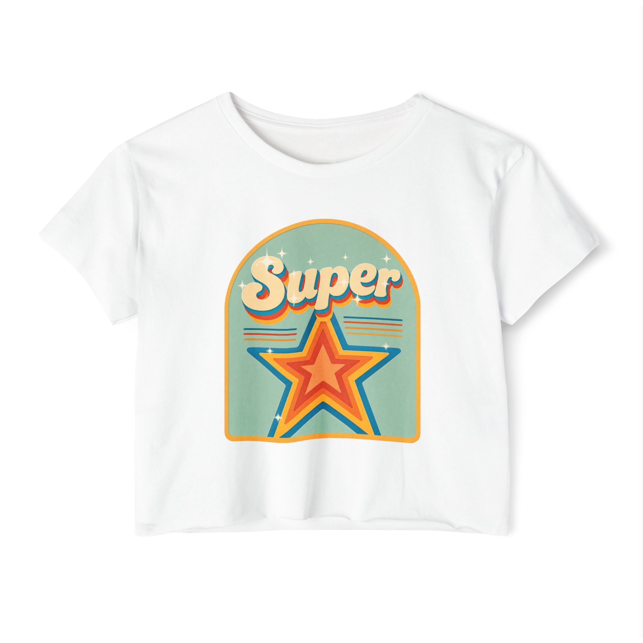 Super Star Retro Crop Top — Women's Festival Tee
