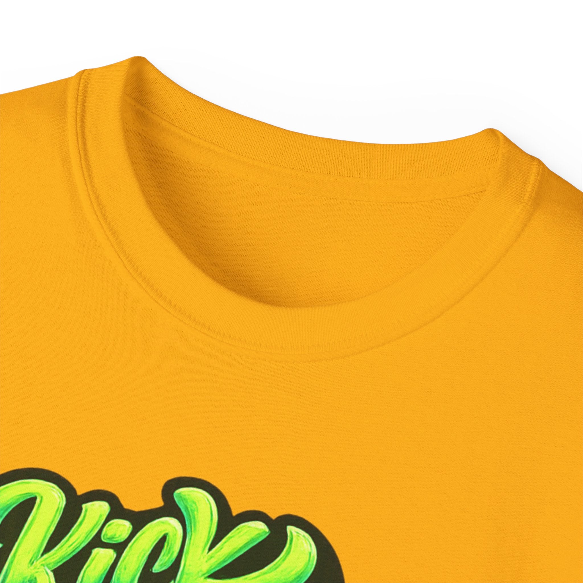 Kick Monday In The Teeth & Roll With It Tee | Green Graffiti Script