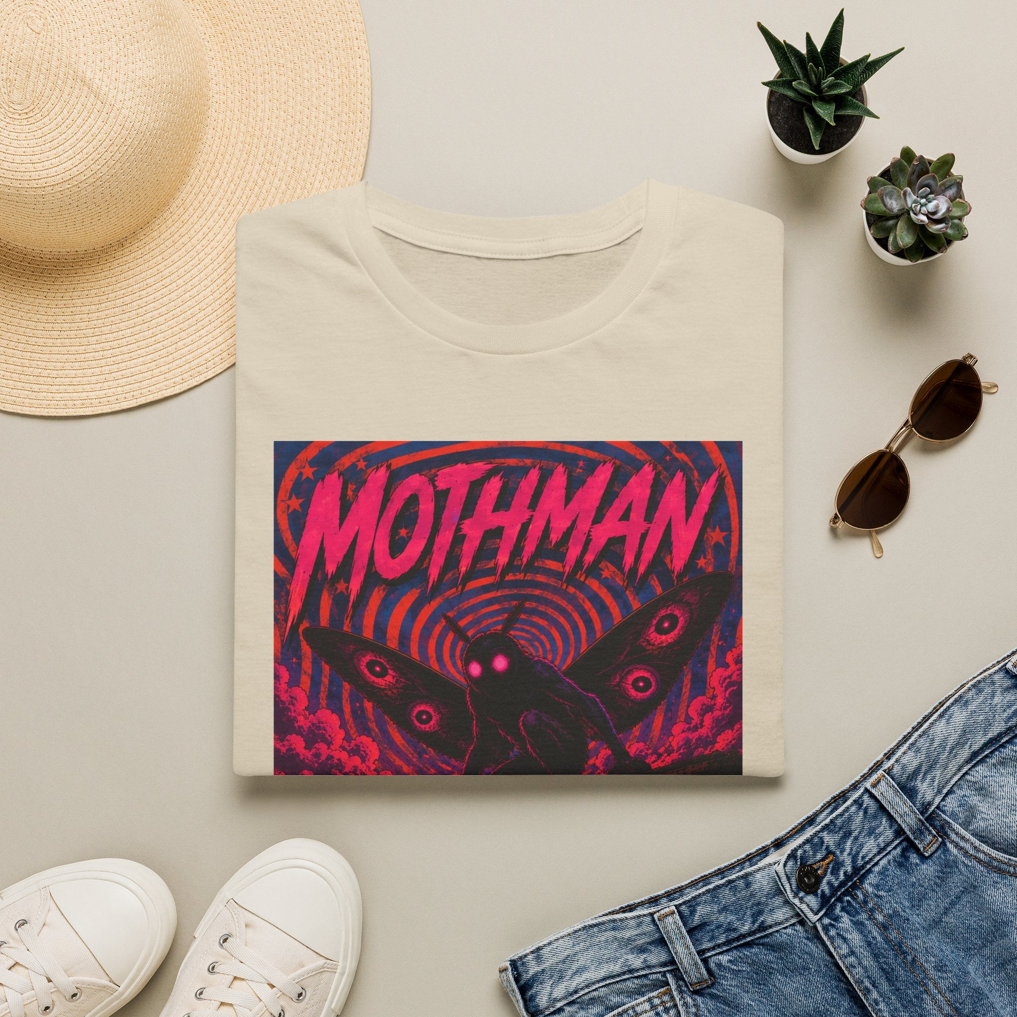 Mothman Poster Art T-Shirt | Cryptid Graphic Tee