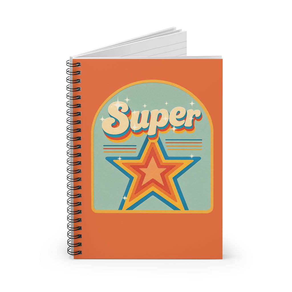 Retro Super Star spiral notebook | ruled lined journal