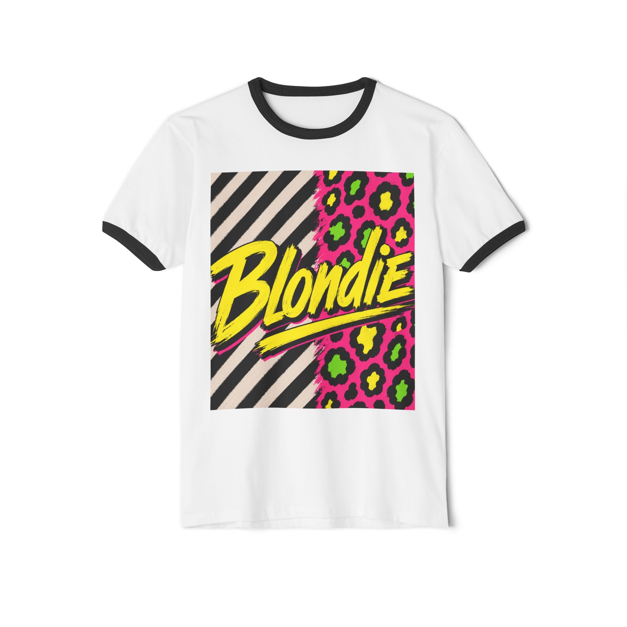 Blondie Retro Neon Ringer T-Shirt | 80s Pop-Punk Graphic Tee