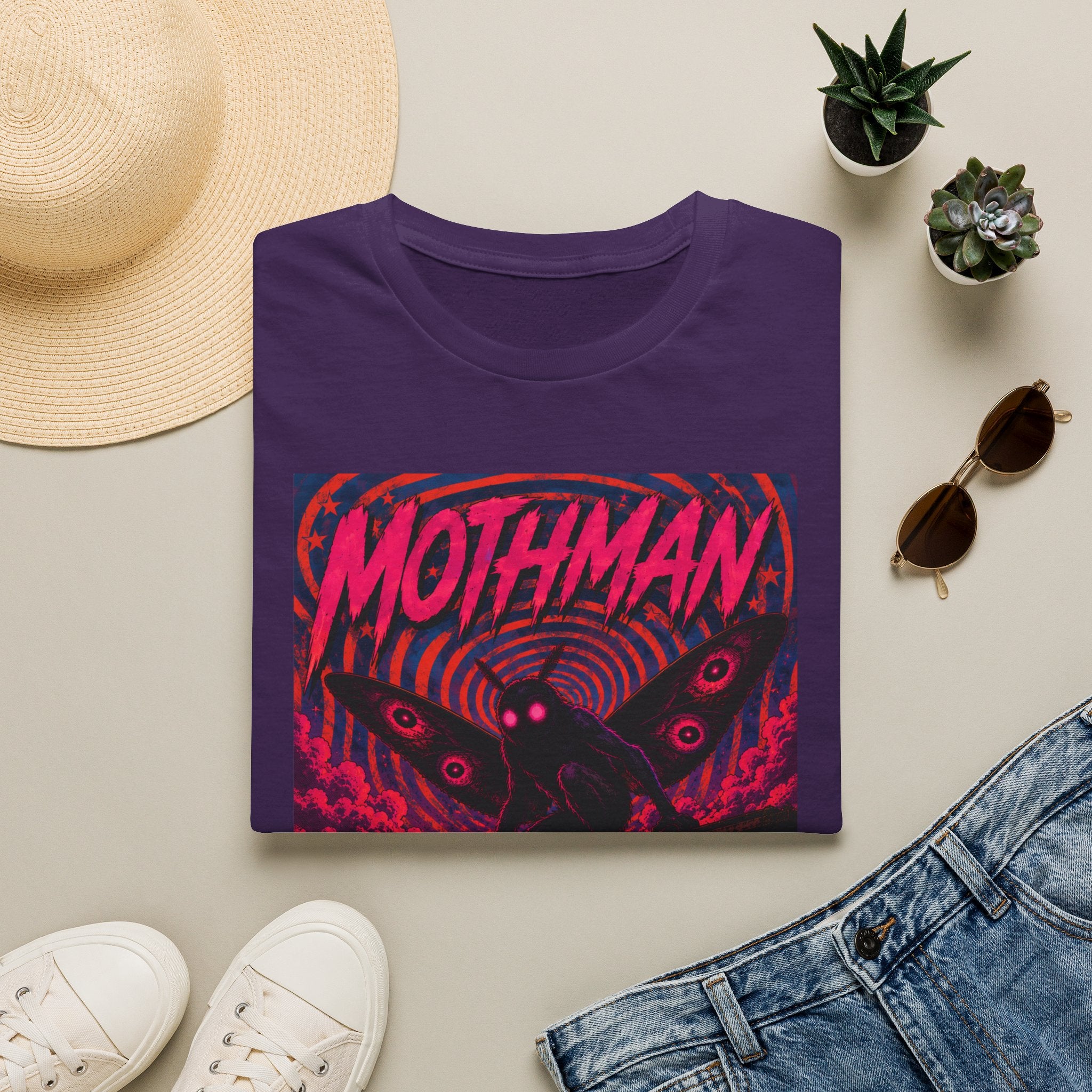 Mothman Poster Art T-Shirt | Cryptid Graphic Tee