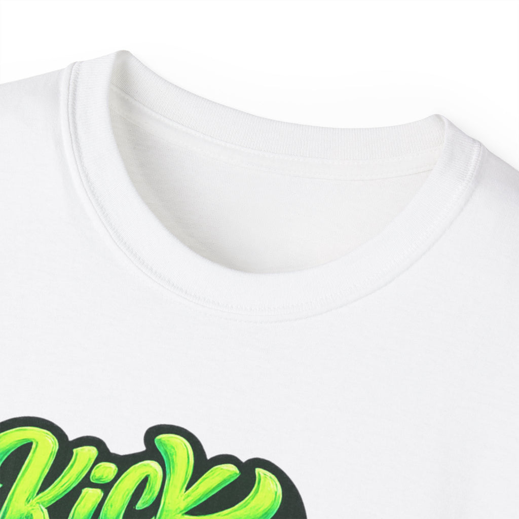Kick Monday In The Teeth & Roll With It Tee | Green Graffiti Script