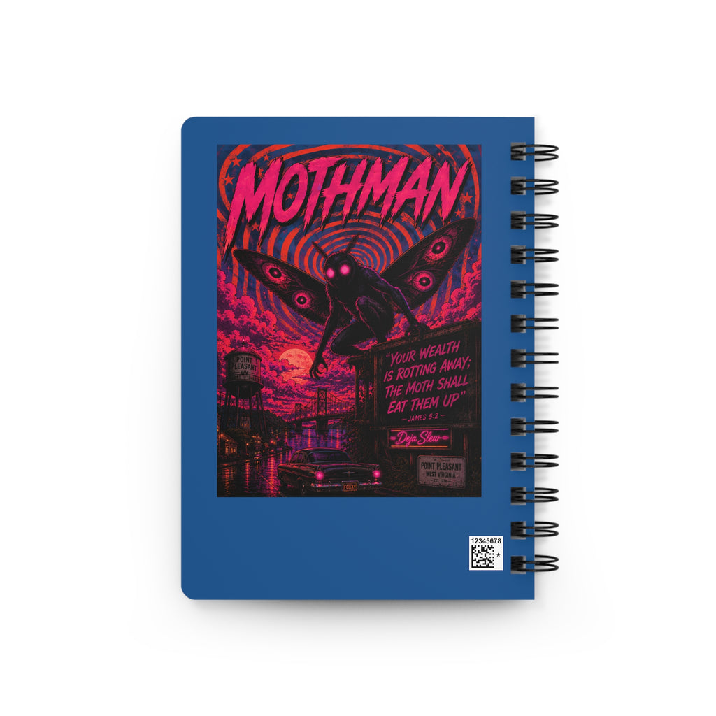 Mothman w/ Christian Scripture Spiral Bound Journal | Retro Poster Notebook