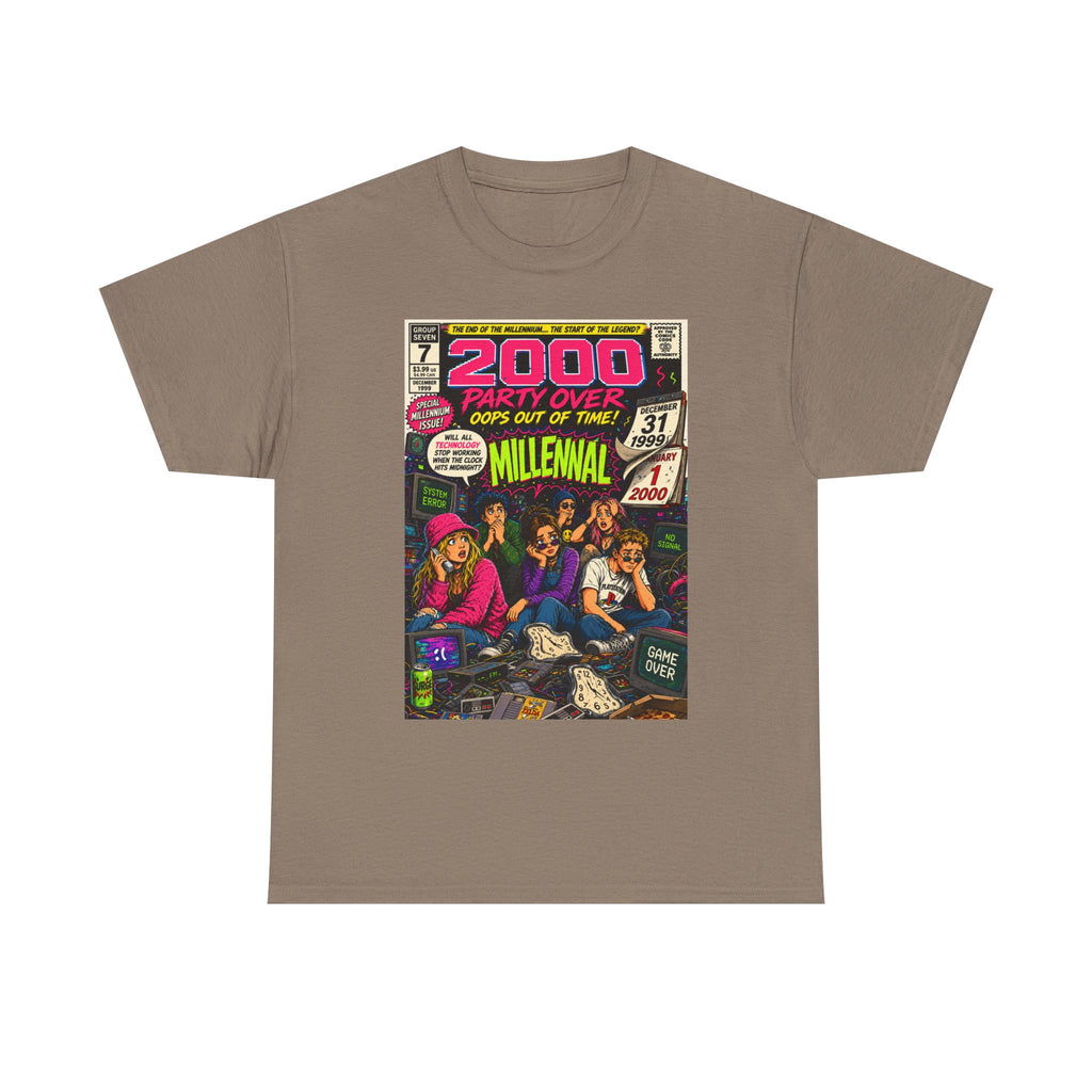 Y2K New Year’s Eve 1999 Comic Cover T-Shirt | 90s Nostalgia