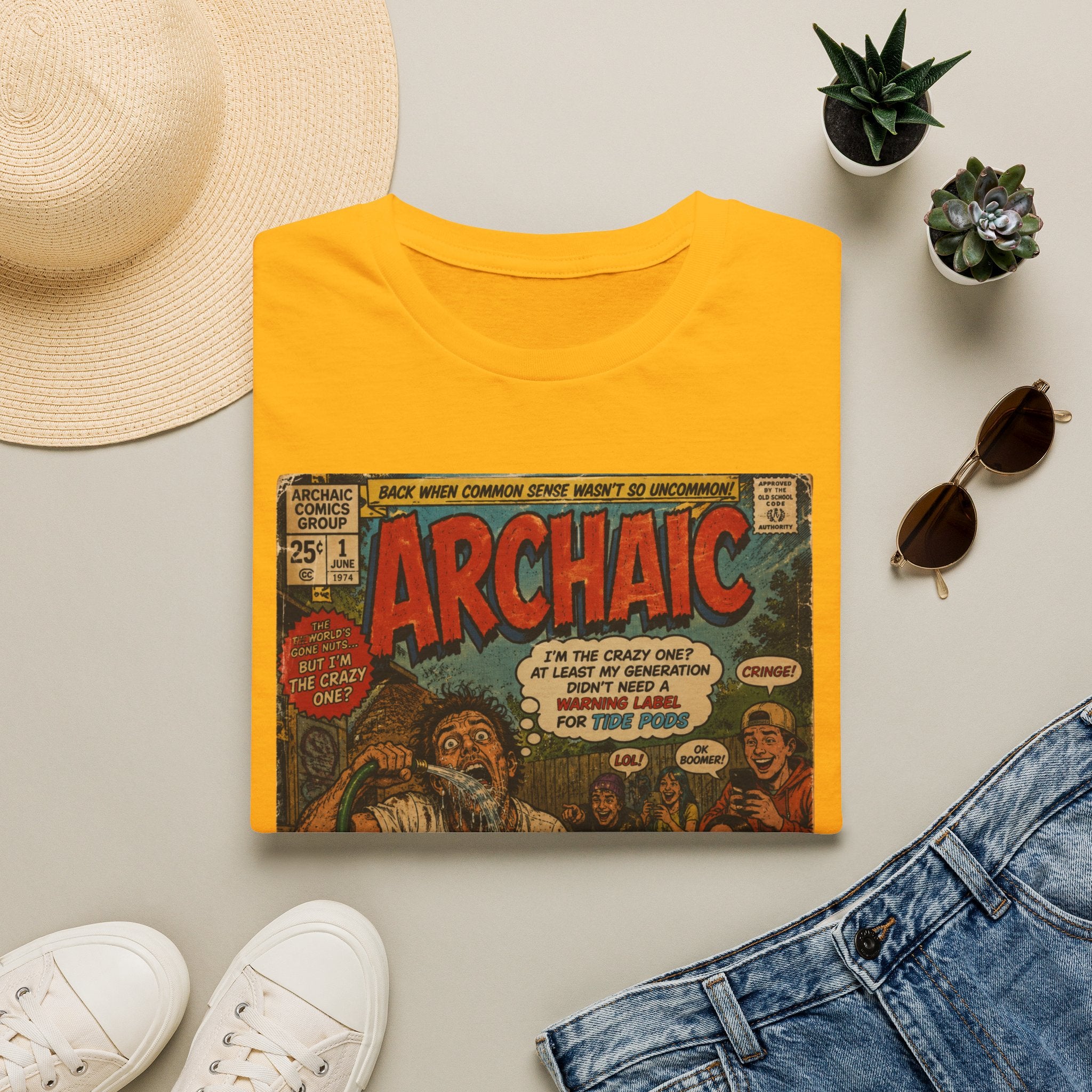 Archaic Vintage Comic T-Shirt — Retro 'Archaic' Cover Graphic