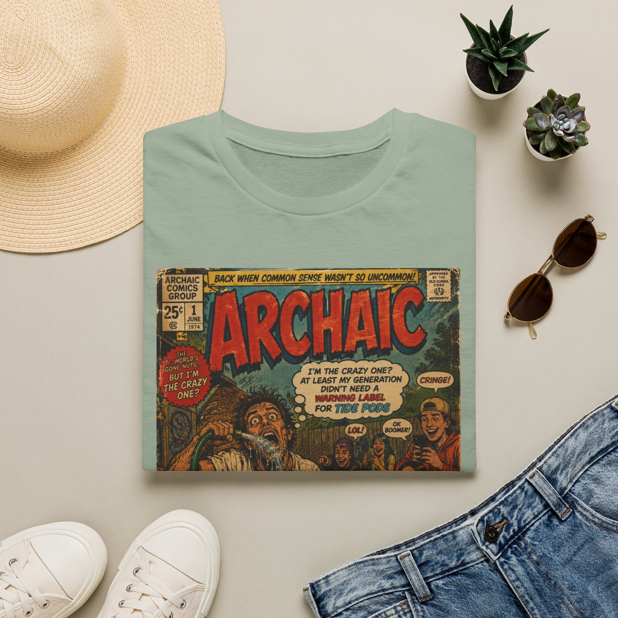 Archaic Vintage Comic T-Shirt — Retro 'Archaic' Cover Graphic