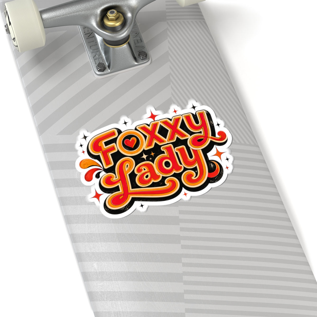 Foxy Lady sticker | retro script, kiss-cut vinyl decal