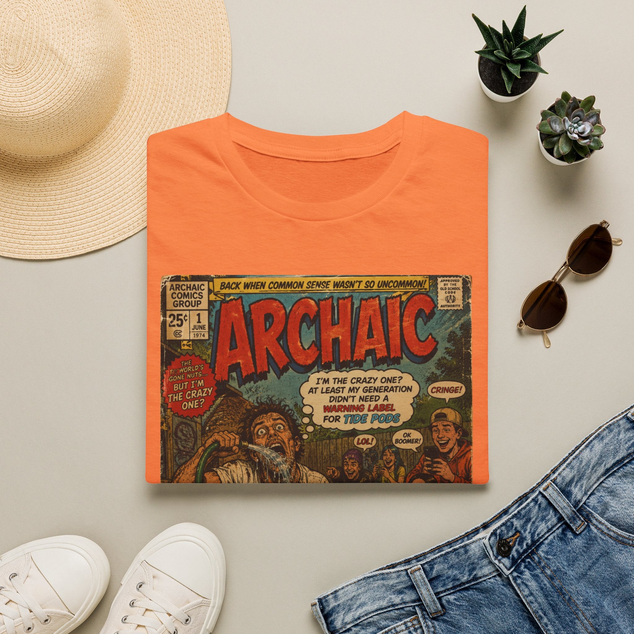 Archaic Vintage Comic T-Shirt — Retro 'Archaic' Cover Graphic