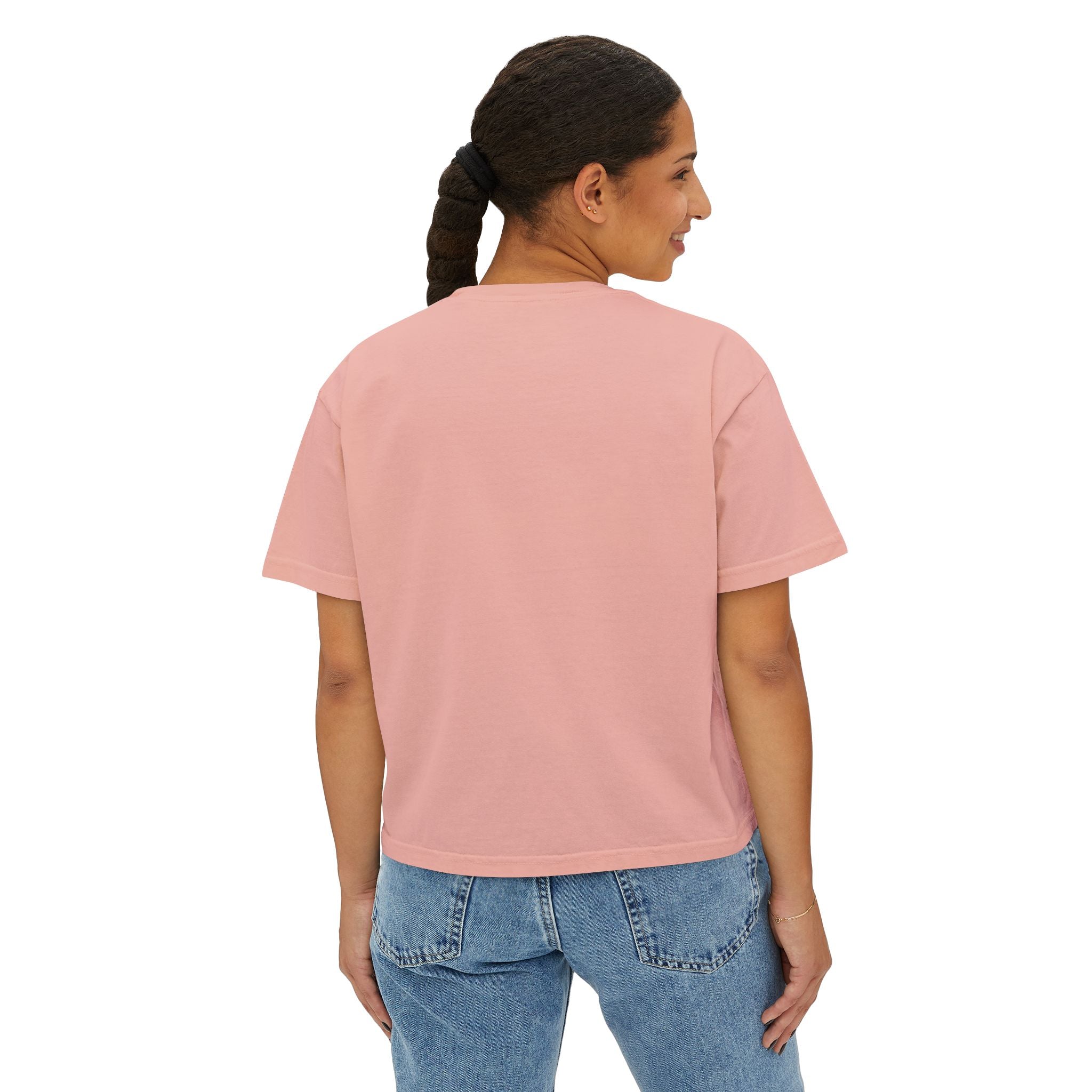 Foxy Lady Boxy Tee — Retro 70s Graphic Women’s Crop T-Shirt