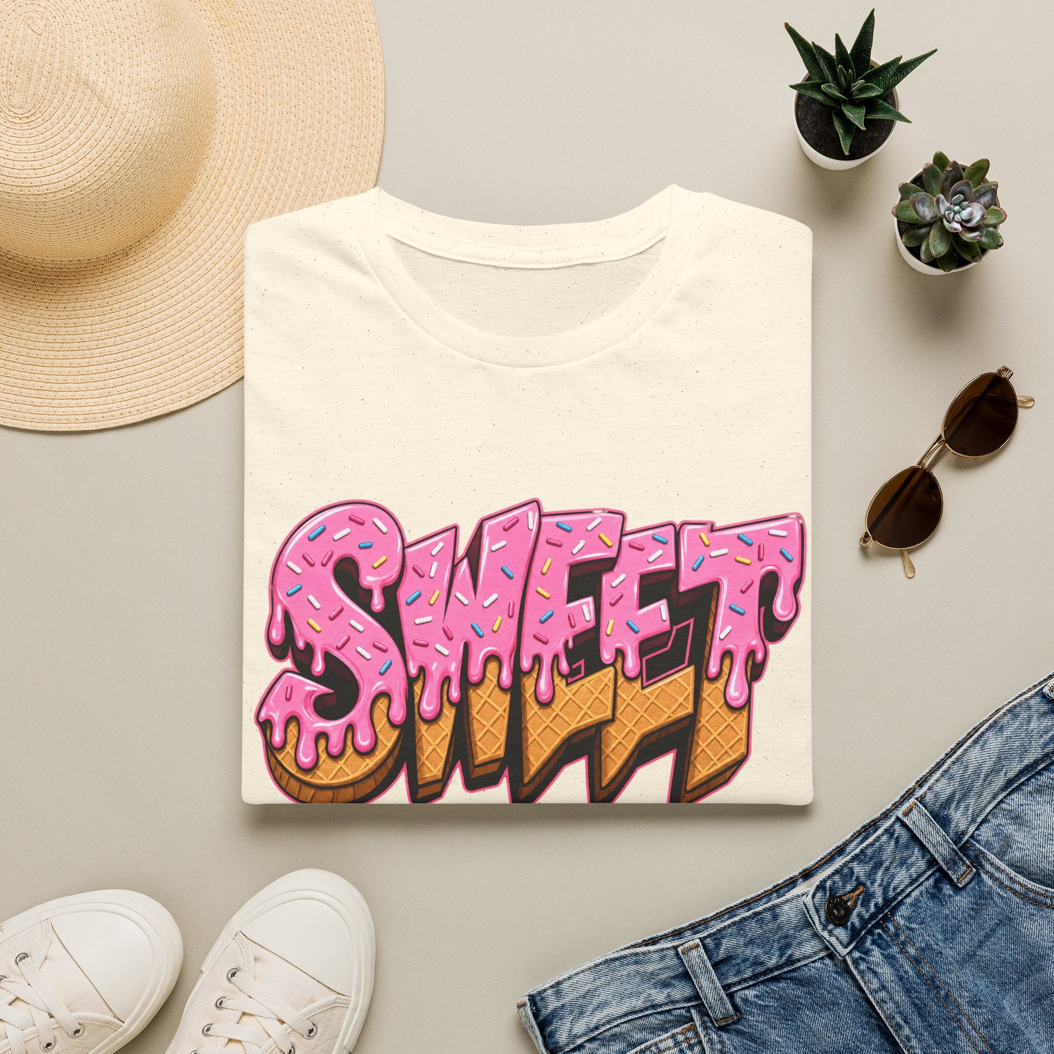 Sweet Drip Graphic T-Shirt — Pink Melting Ice-Cream Inspired Streetwear Tee