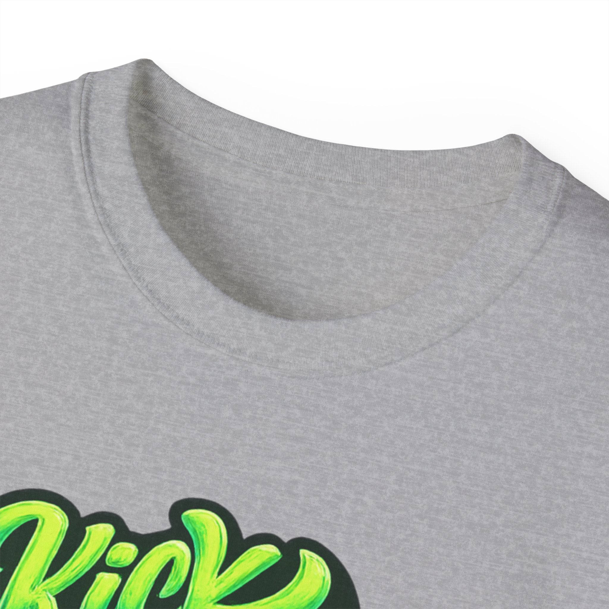 Kick Monday In The Teeth & Roll With It Tee | Green Graffiti Script